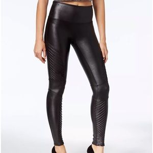 SPANX Faux Leather Moto Leggings